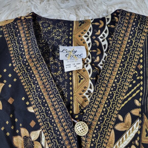 Lady Carol Vintage Floral Blazer/ Cardigan Size 16 - Picture 5 of 16